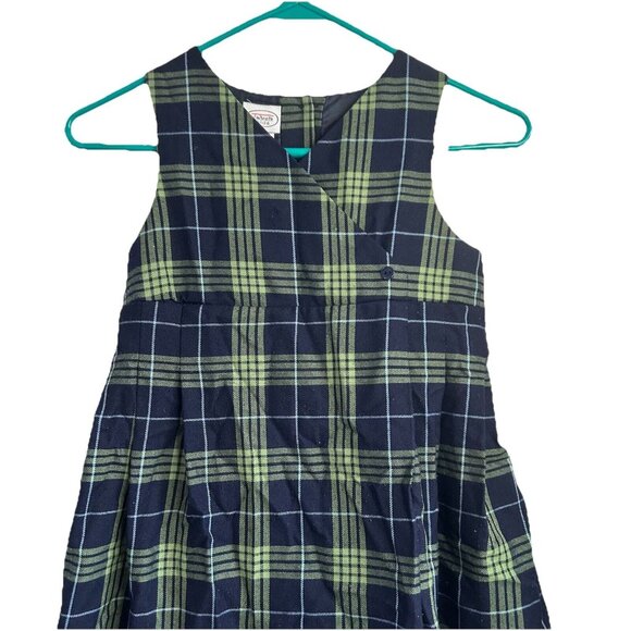 Talbots Kids 6 Vtg Girls Plaid Dress Watchplaid Check Acadamia Preppy Money - Picture 3 of 7